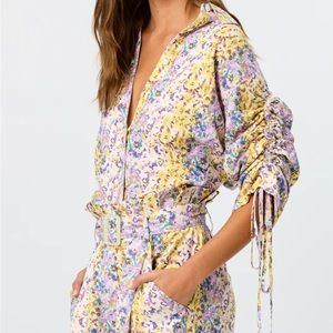 Button down floral shirt